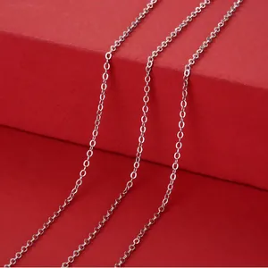 Minimalist S925 sterling silver O-chain necklace for DIY jewelry making