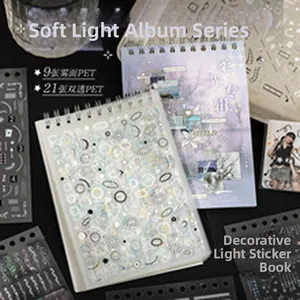 Detailed view of the Soft Light series PET sticker book for creative DIY scrapbooking