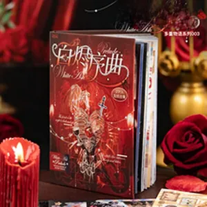 Decorative vintage gothic style sticker book for DIY journaling and scrapbooking arts