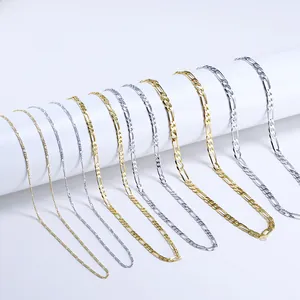 925 Sterling Silver Chain Necklace For Women Minimalist Box Figaro Curb Rope Snake Chain Italian Fashion Jewelry Gift