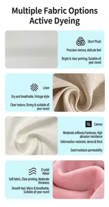 Detailed comparison of short plush, linen, canvas, and velvet fabrics for aprons