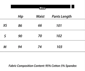 Guide des tailles détaillé pour pantalons femmes avec mesures taille, hanches et longueur