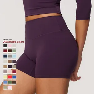 Pantaloncini da yoga a vita alta per donna con controllo della pancia ed effetto lifting