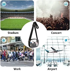 Durchsichtige PVC-Umhängetasche mit verstellbarem Gurt für Stadion und Konzerte
