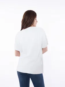 Back view of a white chemo port access shirt with short sleeves for medical recovery