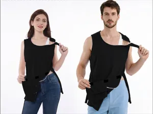Adaptive medical recovery shirt with tear-away side panels for easy post-surgery access