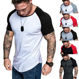 Détails des options de couleurs pour t-shirt raglan ajusté avec manches plissées