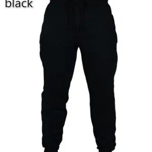 Pantalon de jogging noir classique pour homme avec cordon de serrage et chevilles resserrées
