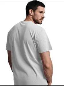Vue arrière détaillée du t-shirt de récupération post-opératoire gris pour hommes