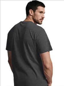 Vue arrière détaillée du t-shirt de récupération chirurgicale adaptatif gris foncé