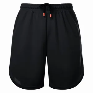 Men's black quick-dry marathon running shorts with breathable mesh and drawstring