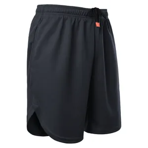 Detailed macro view of men's quick-dry breathable mesh athletic running shorts with drawstring