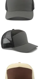 Set von minimalistischen Mesh-Back-Trucker-Hüten in verschiedenen Farben für Sonnenschutz