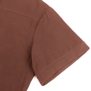 Detailed close-up of brown Medieval Renaissance short sleeve shirt fabric texture
