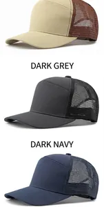 Detailed view of minimalist mesh trucker caps in multiple colors for outdoor sun protection