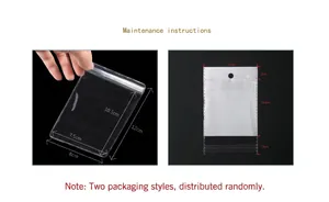 Detailed dimensions of transparent packaging bags for natural crystal stone bracelets