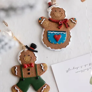 Γοητευτικά διακοσμητικά ρητίνης gingerbread man για το χριστουγεννιάτικο δέντρο