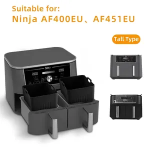 Detailed view of extra tall silicone liners for Ninja AF400EU air fryers