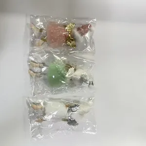 Three-piece set of cute Christmas angel girl ornaments in individual clear plastic packaging