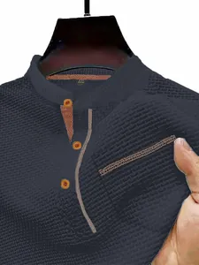 Detailed view of men's ice silk mesh T-shirt showing fabric texture and collar