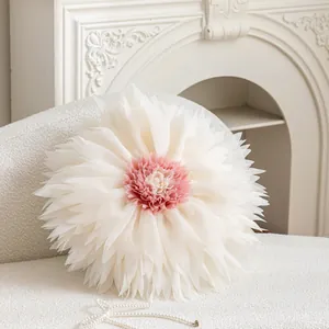Light Luxury 3D Floral Throw Pillow Cover Ins Princess Style Decorative Pillowcase For Living Room Sofa Bedding Home Decor