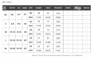 Comprehensive size guide chart for women's high-stretch yoga sports camisole vest