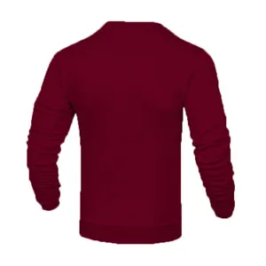Vue arrière détaillée d'un sweat-shirt bordeaux pour homme en maille gaufrée