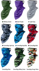 Breathable ice silk cycling neck gaiters in various solid and camouflage patterns
