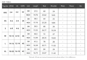 Comprehensive size chart for women's high elastic sports yoga camisole vest measurements