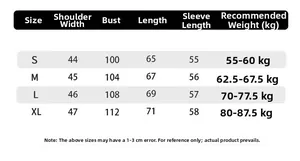 Detailed size chart for women's Korean style short knit sweater showing measurements