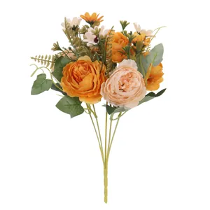 Realistic artificial peony flower bouquet for elegant and modern home interior decoration