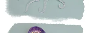 Detailed macro view of a colorful purple glitter TPR squishy octopus toy for stress relief