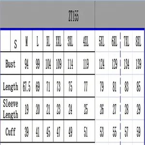 Comprehensive size chart for men's quick-dry fitness sports training t-shirt ZT155