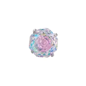 Sparkling octagonal millennium rose cut zircon stud earring crafted from durable titanium steel