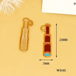 Close-up of 23mm pirate telescope alloy charms for DIY jewelry making