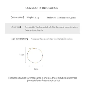 Detailed product specifications and dimensions for irregular crystal beaded necklace