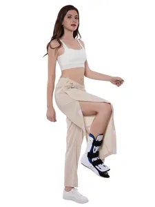 Pantalon de soin beige pour femmes avec pressions latérales pour convalescence fracture