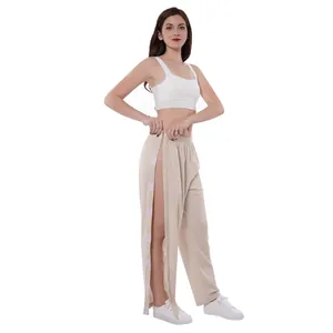 Pantalon de Soin Post-Opératoire pour Femmes Facile à Enfiler pour Patients Fracture ou Paralysés Pantalon de Soin Hospitalier à Taille Élastique