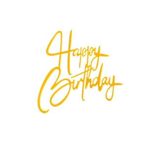 Decorazione dorata con scritta 'Happy Birthday' per festa di compleanno
