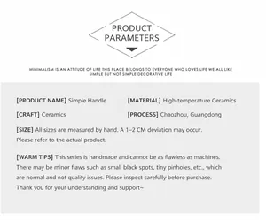 Comprehensive technical specifications and handcrafted details for ceramic black tray