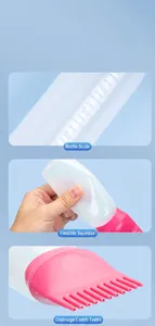 Professionelle zusammendrückbare Haarfärbeflasche mit Kammkopf und Volumenskala