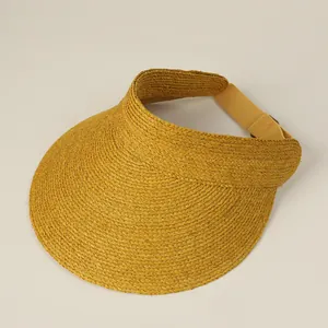 Close-up detail of the high-density raffia straw weaving and elastic back strap