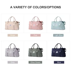 Sacs de voyage de grande capacité disponibles en six couleurs tendance variées.