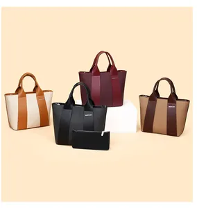 Modisches Handtaschen-Set mit großer Kapazität und passender Tasche in verschiedenen Farben