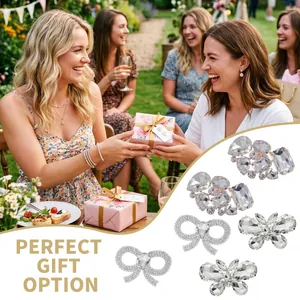 Elegant sparkling rhinestone shoe clips for DIY bridal heels and luxury wedding accessories