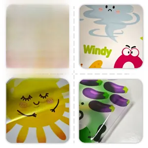 Macro detail view of creative self-adhesive wall stickers for kids room decoration