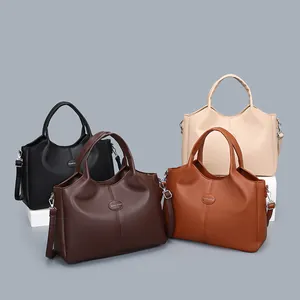 Vintage large capacity women's tote bags in four colors for commuting