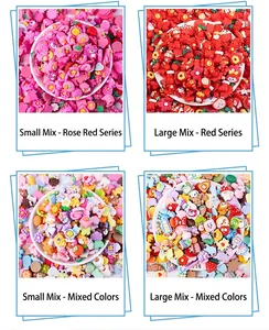Assorted cartoon resin charms in various colors and sizes for DIY crafting projects