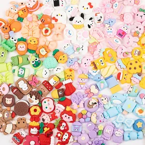 Assorted colorful cartoon resin charms for DIY phone cases and creative hair accessories