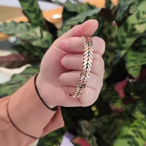 Adjustable three-color wheat braided copper magnetic therapy bracelet for health